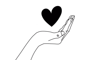Herz auf Hand