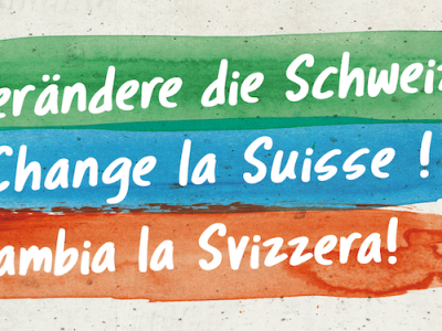 Logo "Verändere die Schweiz!" 2021